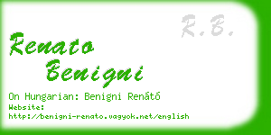 renato benigni business card